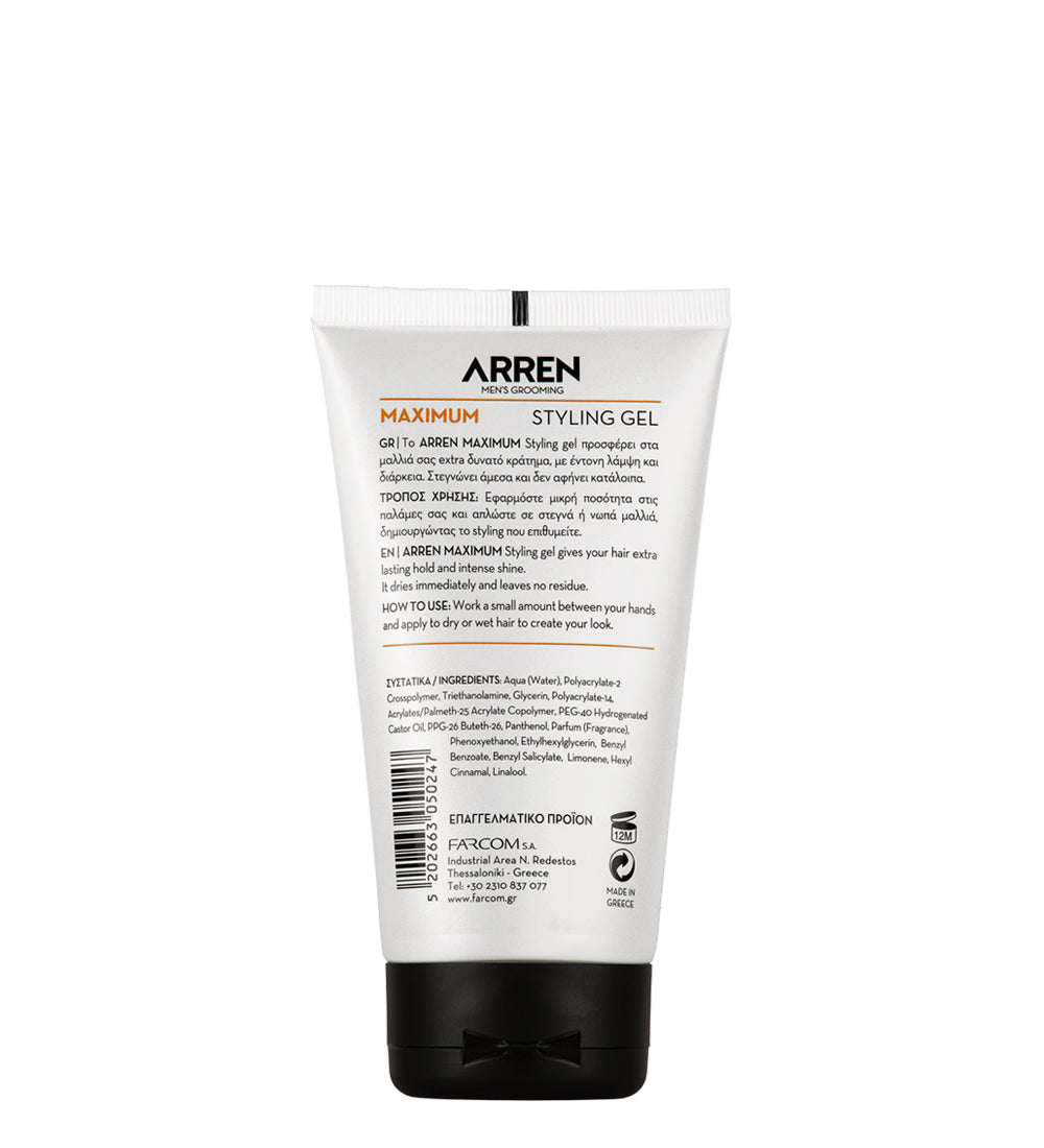 ARREN STYLING GEL MAXIMUM HOLD 150ML